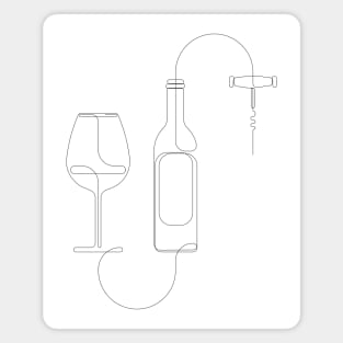 wine training - single line Magnet